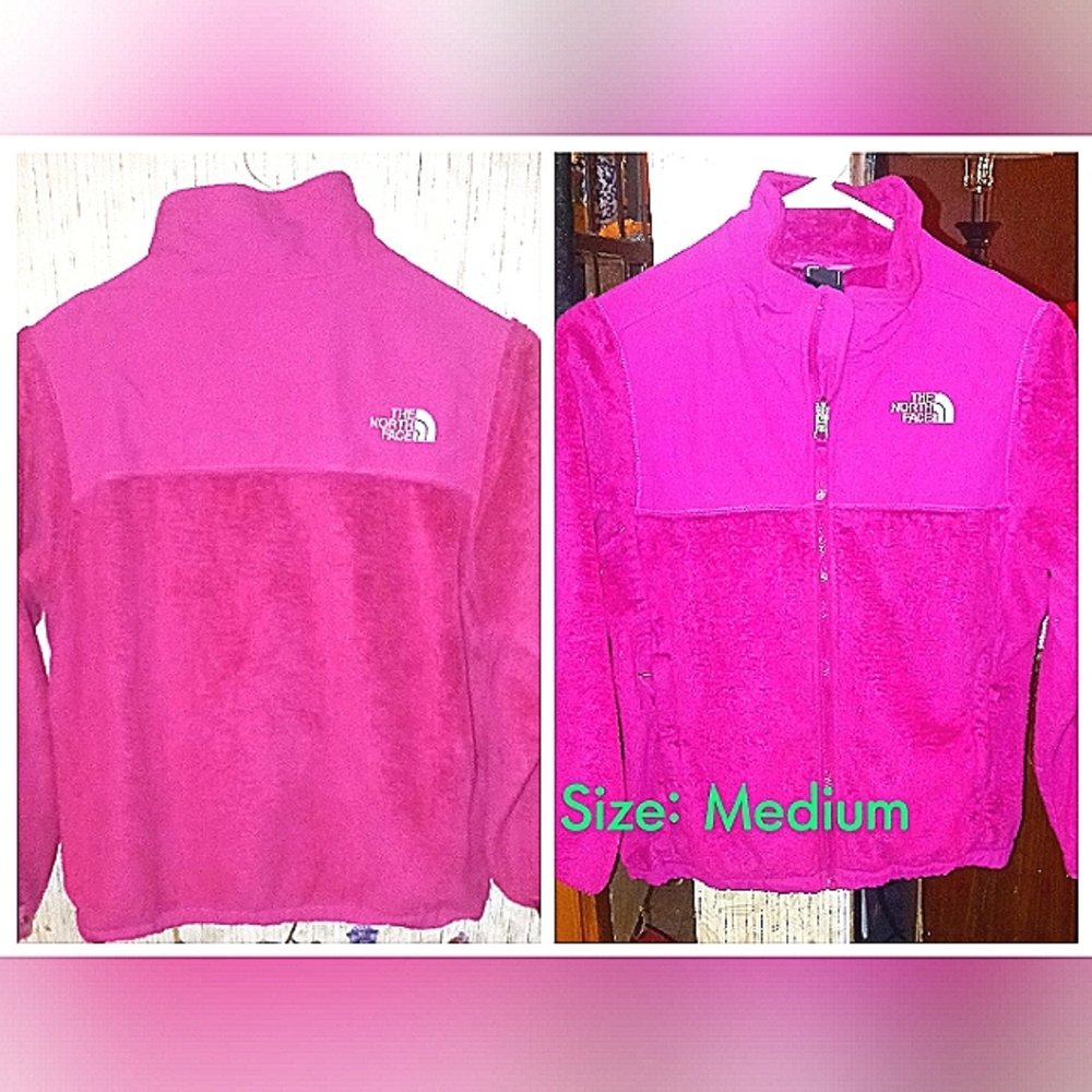 The North Face jacket, size medium, fuchsia/ hot pink color.
